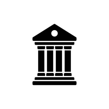 Uygulamalar ve web siteleri için banka simgesi. Banka işareti ve sembol, müze, üniversite