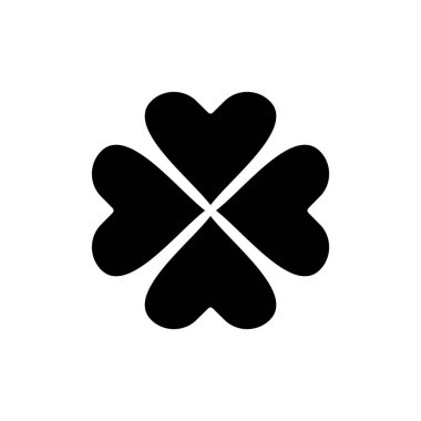 Uygulamalar ve web siteleri için Clover simgesi. Yonca işareti ve sembol. dört yapraklı yonca simgesi.