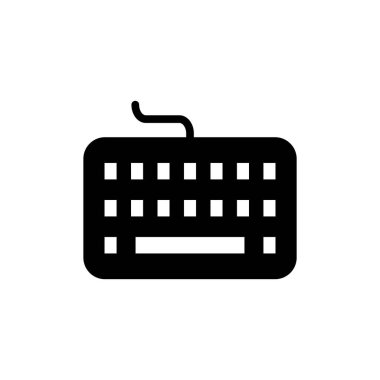 Uygulamalar ve web siteleri için klavye simgesi. Klavye işareti ve simgesi