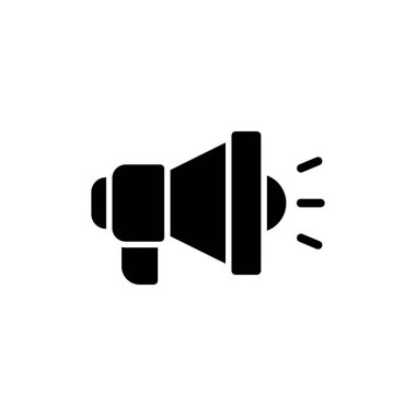 Uygulamalar ve web siteleri için megafon simgesi. Hoparlör işareti ve sembol