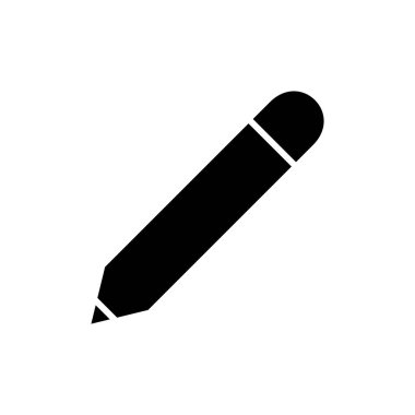 Uygulamalar ve web siteleri için kalem simgesi. Kalem işareti ve sembol. Simge vektörünü düzenle