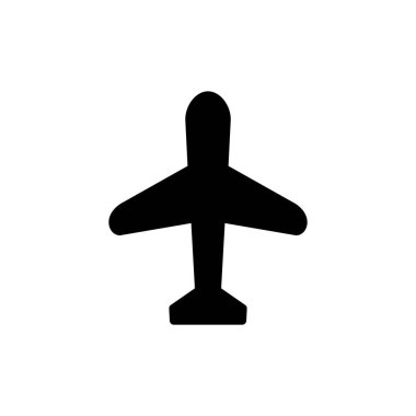 Uygulamalar ve web siteleri için uçak simgesi. Uçak işareti ve sembol. Uçuş taşıma sembolü. Seyahat işareti. uçak.