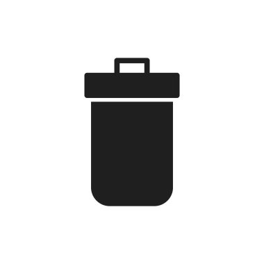 Uygulamalar ve web siteleri için çöp simgesi simgesi. Çöp kutusu simgesi. İşareti ve sembolü sil.