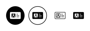 Lisans simgesi logo tasarımı. Kimlik kartı simgesi. Sürücü ehliyeti, personel kimlik kartı 