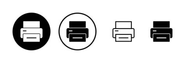 Simge logo tasarımını yazdır. yazıcı işareti ve sembol