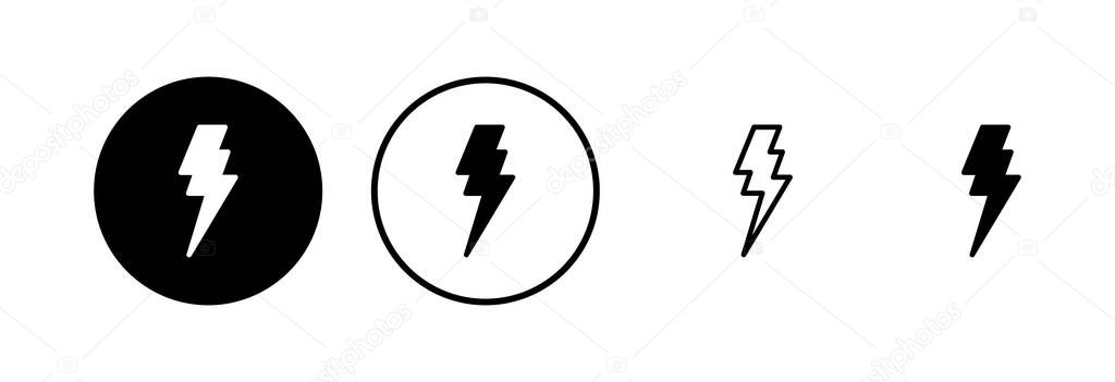 Lightning icon logo design. electric sign and symbol. power icon. energy sign