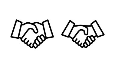 Tokalaşma simgesi logo tasarımı. İş tokalaşma işareti ve sembol. iletişim anlaşması