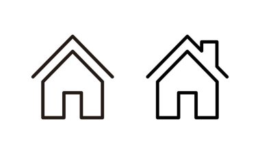 Ev simgesi logosu tasarımı. Ev işareti ve sembol