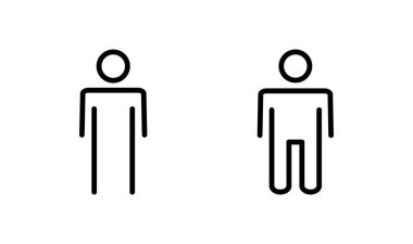 Erkek simgesi logosu tasarımı. Erkek işareti ve sembol. insan sembolü
