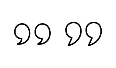 Alıntı simgesi logo tasarımı. Tırnak işareti ve sembol