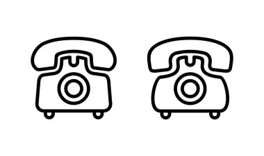 Telefon ikonu logosu tasarımı. telefon işareti ve sembol