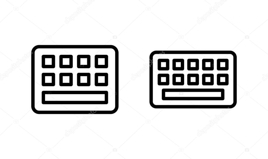 Keyboard icon logo design. keyboard sign and symbol