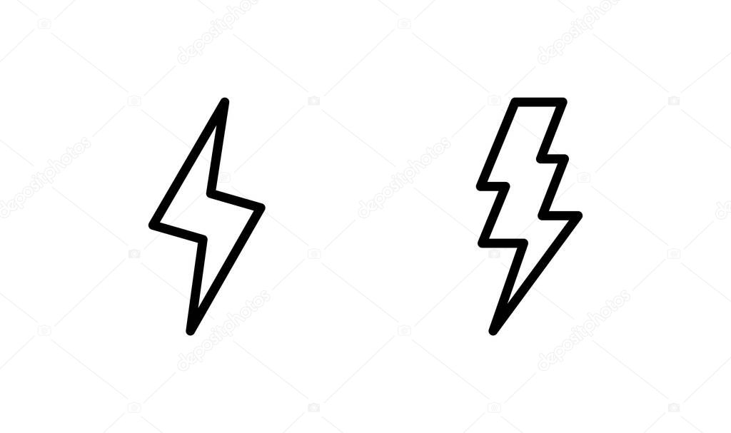 Lightning icon logo design. electric sign and symbol. power icon. energy sign