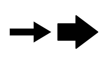 Ok simgesi logosu tasarımı. Web tasarımı için ok işareti ve sembol.