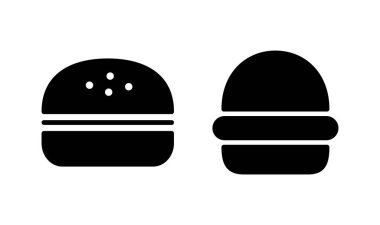 Burger ikon logo tasarımı. Hamburger ve sembol. hamburger