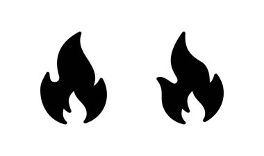Ateş simgesi logosu tasarımı. ateş işareti ve sembol