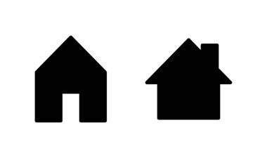 Ev simgesi logosu tasarımı. Ev işareti ve sembol