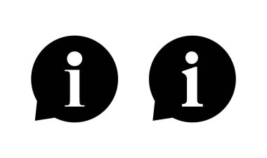 Bilgi simgesi logo tasarımı. İmza ve sembol hakkında. soru işareti simgesi