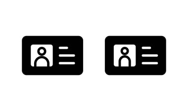 Lisans simgesi logo tasarımı. Kimlik kartı simgesi. Sürücü ehliyeti, personel kimlik kartı 