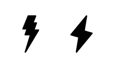 Şimşek simgesi logosu tasarımı. Elektrik işareti ve sembol. Güç simgesi. enerji işareti