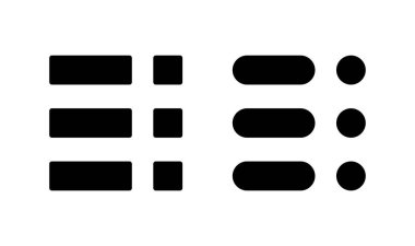 Menü simgesi logosu tasarımı. Web menü işareti ve sembol. Hamburger menüsü sembolü