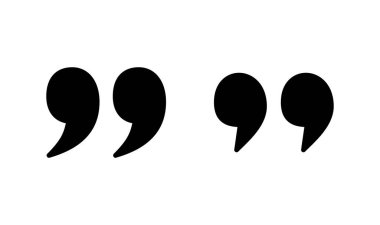 Alıntı simgesi logo tasarımı. Tırnak işareti ve sembol
