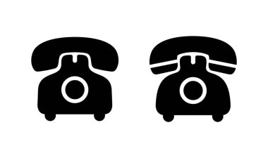 Telefon ikonu logosu tasarımı. telefon işareti ve sembol