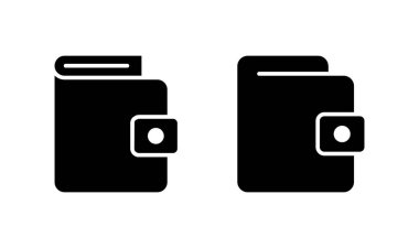 Cüzdan simgesi logosu tasarımı. cüzdan işareti ve sembol
