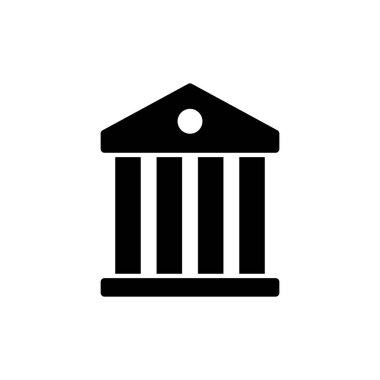 Uygulamalar ve web siteleri için banka simgesi. Banka işareti ve sembol, müze, üniversite