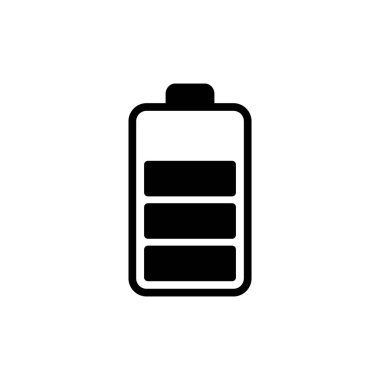 Uygulamalar ve web siteleri için pil simgesi. Şarj işareti. pil şarj seviyesi