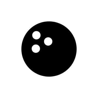 Uygulamalar ve web siteleri için bowling simgesi. Bowling topu, iğne işareti ve sembol.