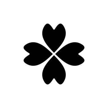 Uygulamalar ve web siteleri için Clover simgesi. Yonca işareti ve sembol. dört yapraklı yonca simgesi.