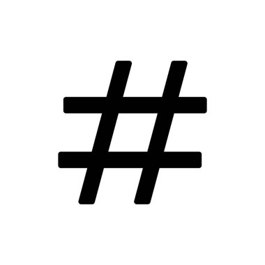 Uygulamalar ve web siteleri için etiket simgesi. hashtag işareti ve sembol