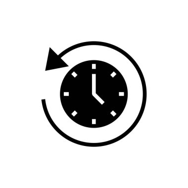 Uygulamalar ve web siteleri için tarih simgesi. Son olay geçmişi işareti ve simgesi