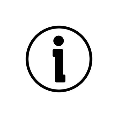 Uygulamalar ve web siteleri için bilgi simgesi simgesi. İmza ve sembol hakkında. soru işareti simgesi