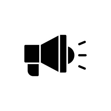 Uygulamalar ve web siteleri için megafon simgesi. Hoparlör işareti ve sembol