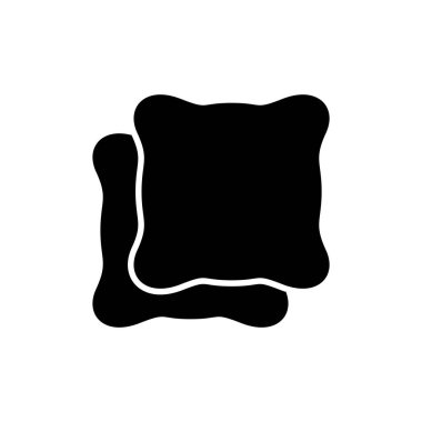 Uygulamalar ve web siteleri için yastık simgesi. Yastık işareti ve sembol. Rahat yumuşacık yastık.