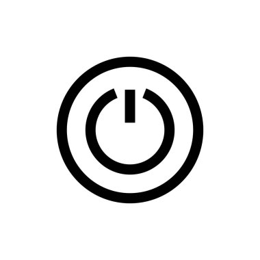 Uygulamalar ve web siteleri için güç simgesi. Güç Anahtarı işareti ve sembolü. Elektrik gücü.