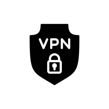 Uygulamalar ve web siteleri için Vpn simgesi. Özel ağ işareti ve sembol. sanal özel ağ simgesi.