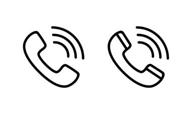 Simge logosu tasarımını ara. Telefon işareti ve sembol. Telefon ikonu. Bizimle irtibata geç 