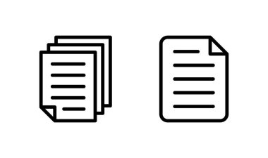 Belge simgesi logo tasarımı. Kağıt ve sembol. Dosya Simgesi