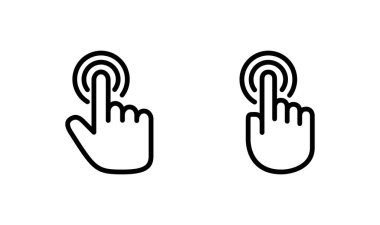 El imleç simgesi logosu tasarımı. İmleç işareti ve sembol. el imleç simgesi clik