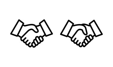 Tokalaşma simgesi logo tasarımı. İş tokalaşma işareti ve sembol. iletişim anlaşması