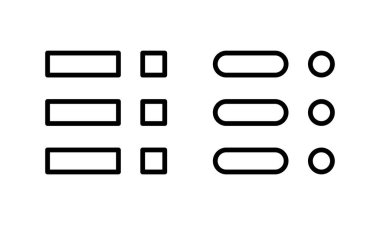 Menü simgesi logosu tasarımı. Web menü işareti ve sembol. Hamburger menüsü sembolü