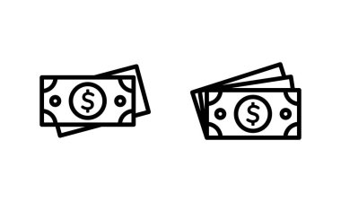 Para simgesi logosu tasarımı. Para işareti ve sembol