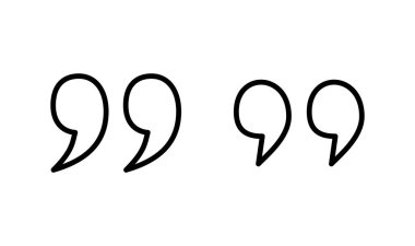 Alıntı simgesi logo tasarımı. Tırnak işareti ve sembol