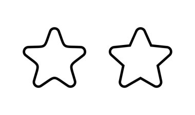 Yıldız simgesi logosu tasarımı. Reyting işareti ve sembol. favori yıldız simgesi