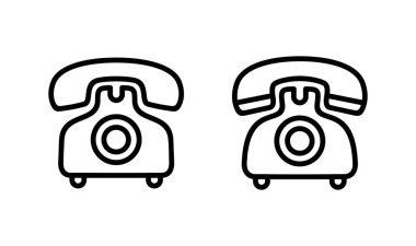 Telefon ikonu logosu tasarımı. telefon işareti ve sembol