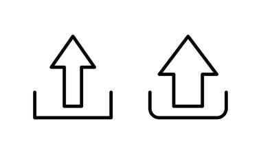 Simge logo tasarımı yükle. veri işareti ve sembolü yükle