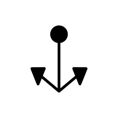 Uygulamalar ve web siteleri için sunucu simgesi. Çapa işareti ve sembol. Çapa deniz simgesi.